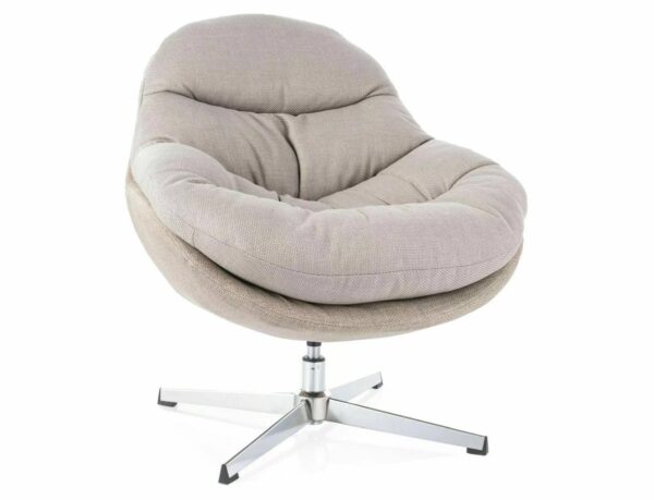 Poltrona Peggie in tessuto grigio - Tap.234/beige Tap.235