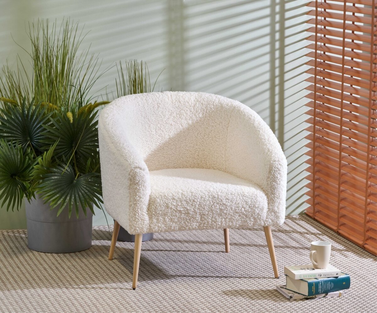 Poltrona Grifon in peluche Grifon 2 crema/natur - H78 cm - immagine 10