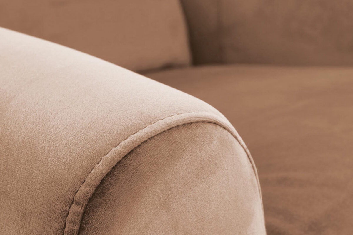 Poltrona reclinabile Agustin 2 in velluto beige - H107 cm - immagine 2