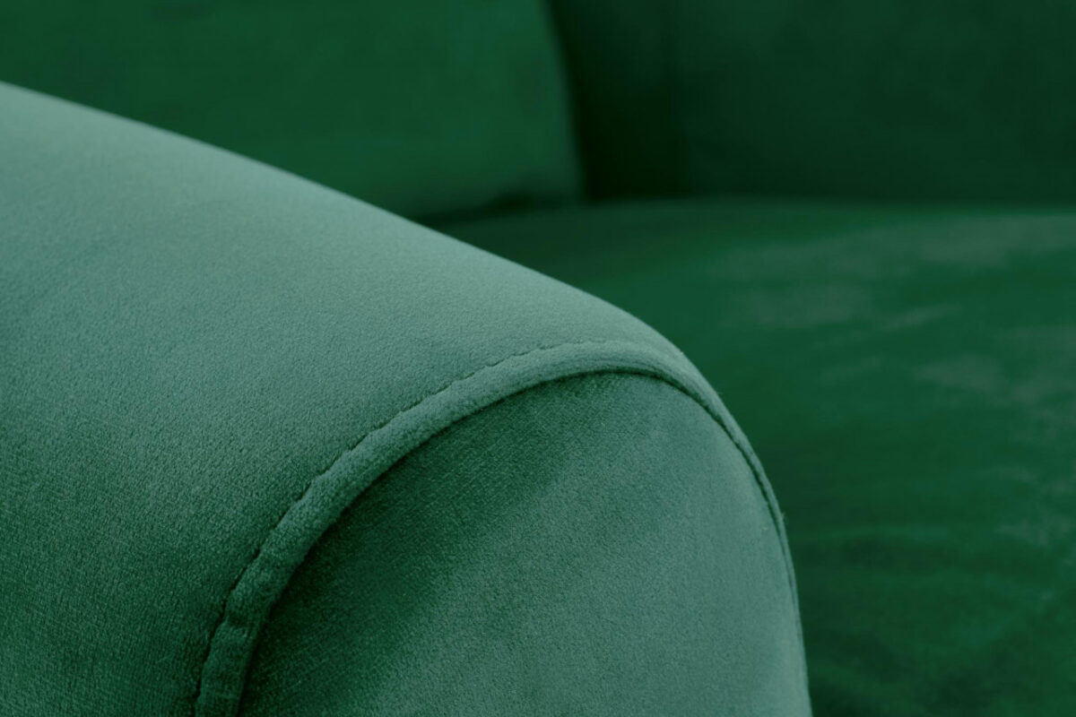 Poltrona reclinabile Agustin 2 in velluto verde - H107 cm - immagine 5
