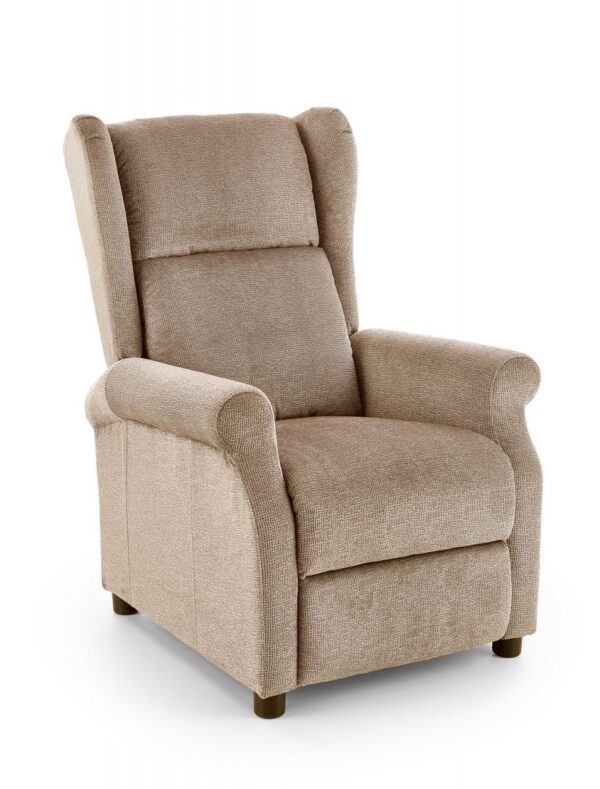 Poltrona reclinabile con funzione massaggio Agustin M in tessuto beige