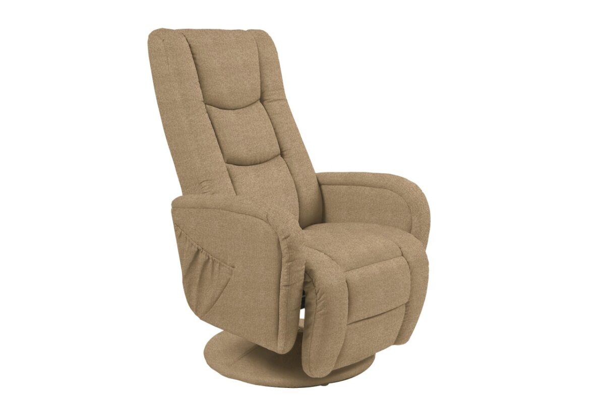 Poltrona Pulsar 2 reclinabile in tessuto beige con funzione massaggio - H106 cm - immagine 4