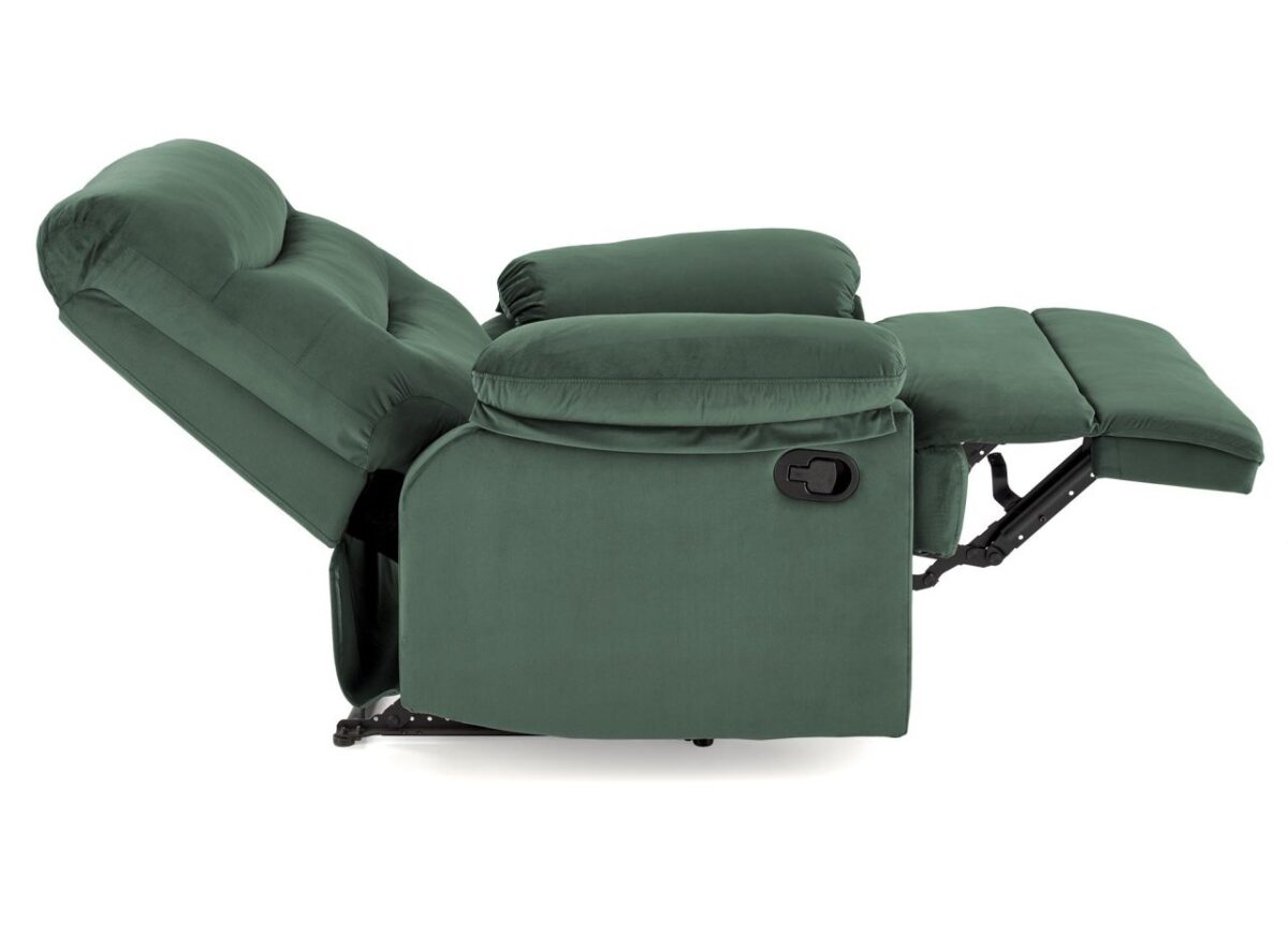 Poltrona reclinabile Drager in velluto verde - H105 cm - immagine 7