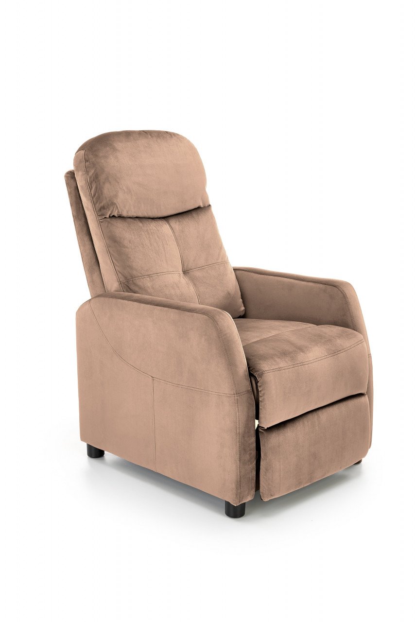 fotoliu-recliner-felipe-2-velvet-bej-h103-cm99506 Poltrona reclinabile Felipe 2 in velluto beige - H103 cm - immagine 1