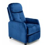Poltrona reclinabile Felipe 2 in velluto blu navy - H103 cm