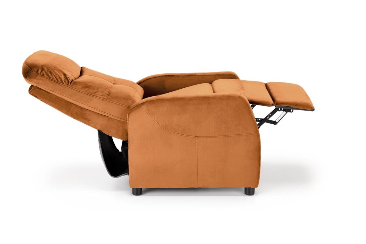 Poltrona reclinabile Felipe 2 in velluto cannella - H103 cm - immagine 2