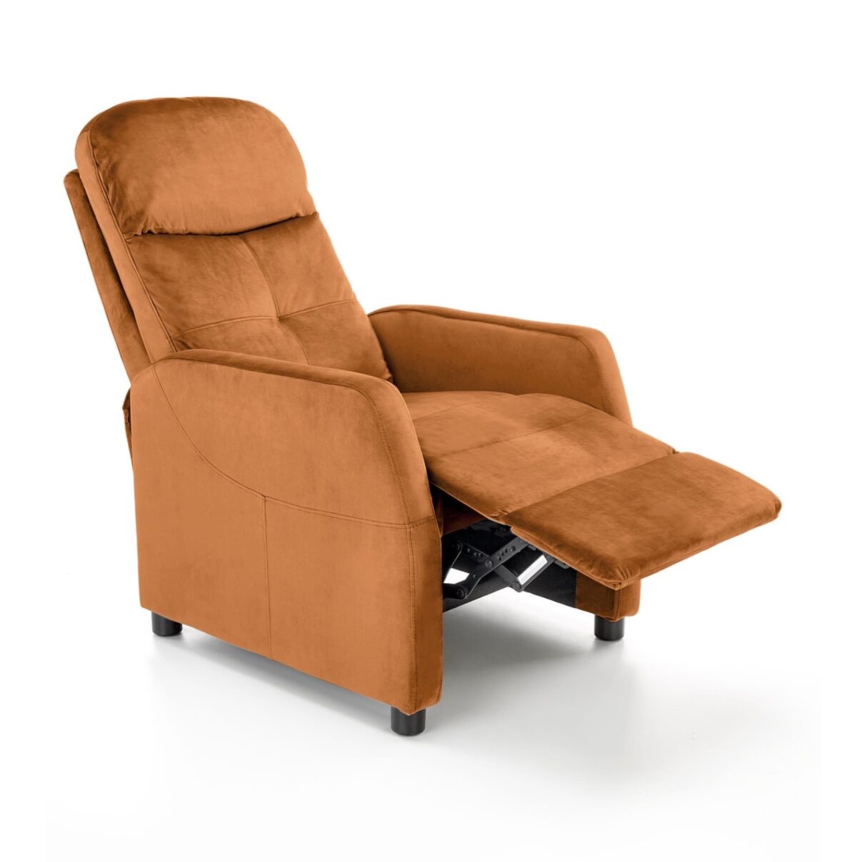 Poltrona reclinabile Felipe 2 in velluto cannella - H103 cm - immagine 4
