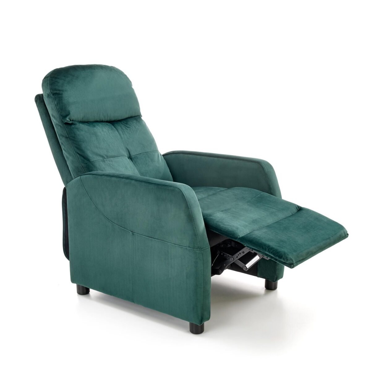 Poltrona reclinabile Felipe 2 in velluto verde - H103 cm - immagine 4