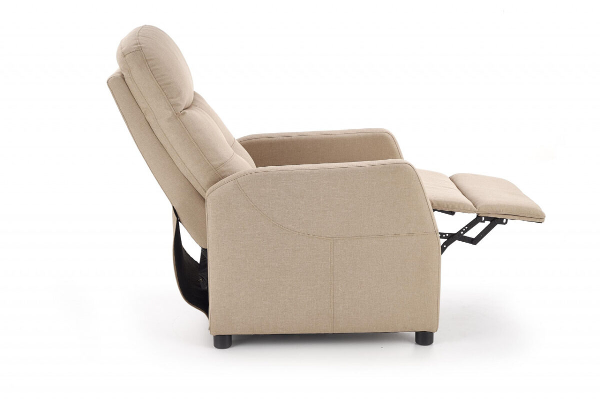 Poltrona reclinabile Felipe in tessuto beige - H103 cm - immagine 7