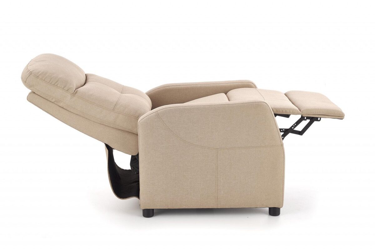 Poltrona reclinabile Felipe in tessuto beige - H103 cm - immagine 8