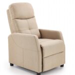 Poltrona reclinabile Felipe in tessuto beige - H103 cm