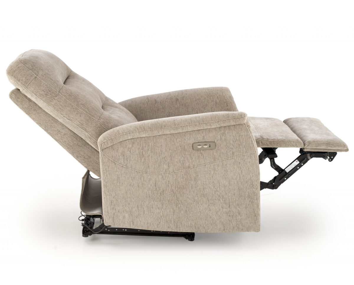 Poltrona reclinabile Jamal in tessuto beige - H105 cm - immagine 2