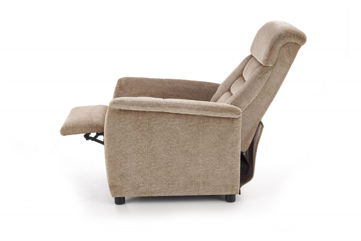 Poltrona reclinabile Jordan in tessuto beige - H106 cm - immagine 6