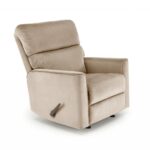 Poltrona reclinabile Karim in tessuto beige - H103 cm