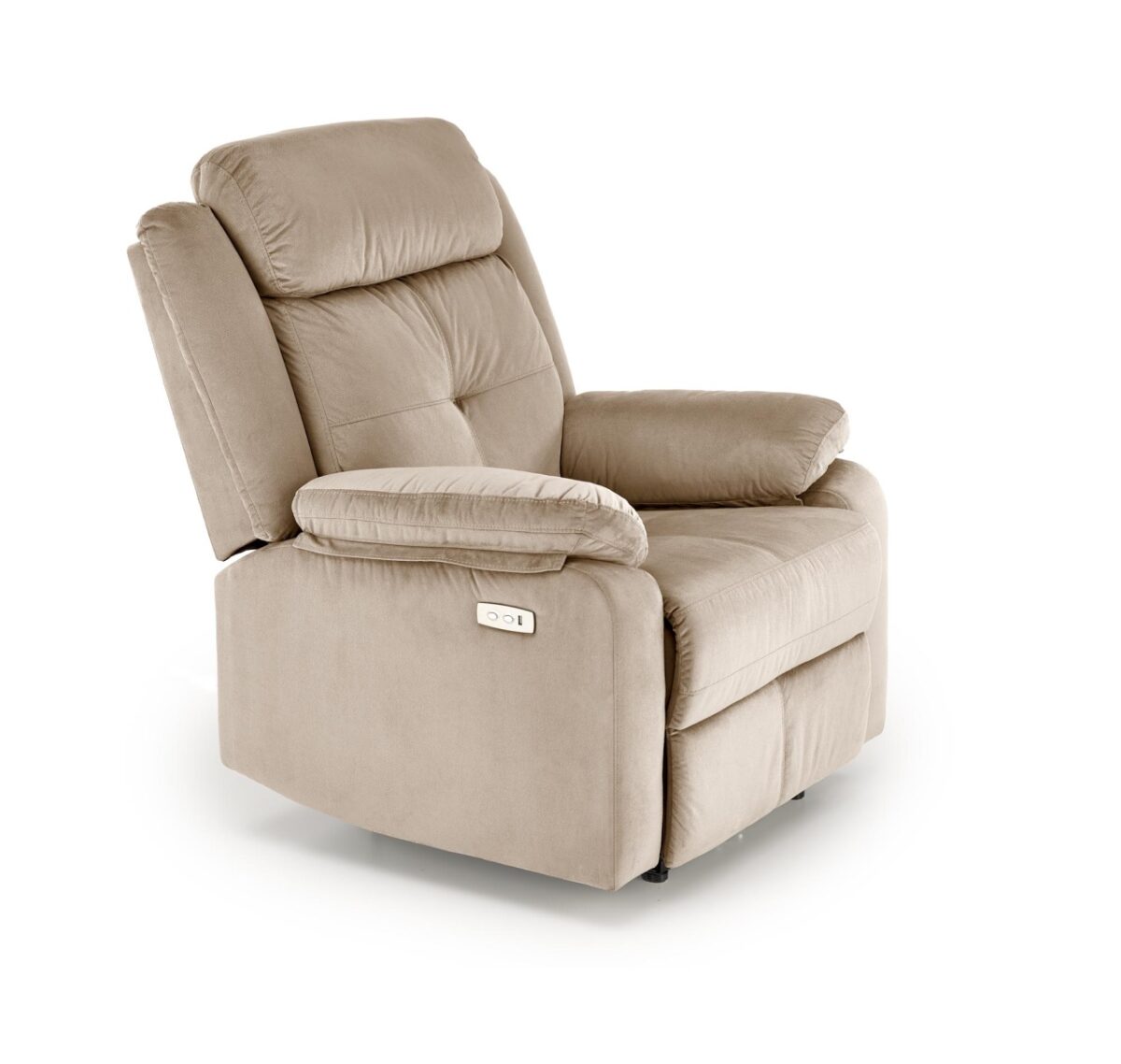 Poltrona reclinabile Loris in tessuto beige - H105 cm - immagine 7