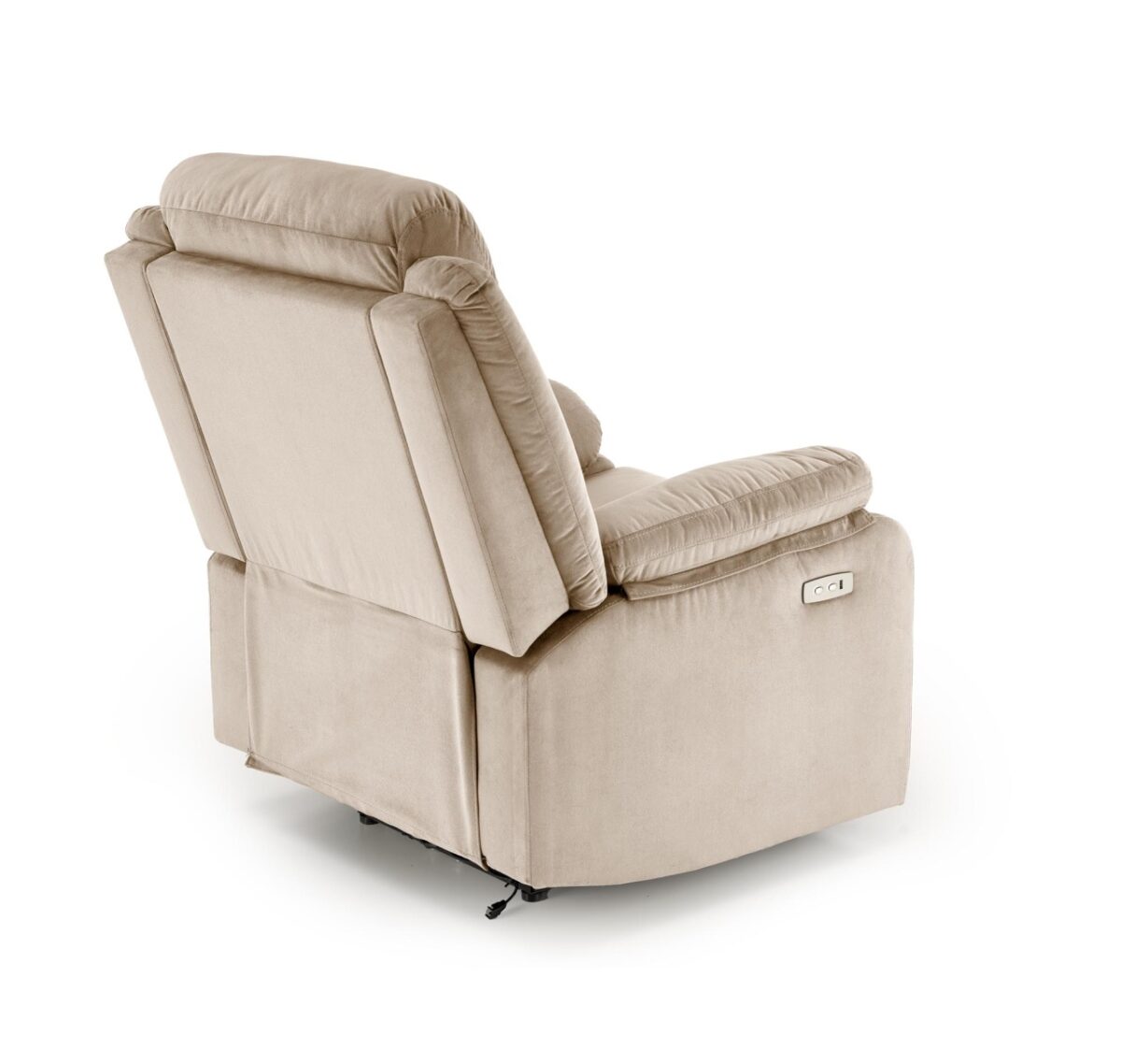 Poltrona reclinabile Loris in tessuto beige - H105 cm - immagine 8