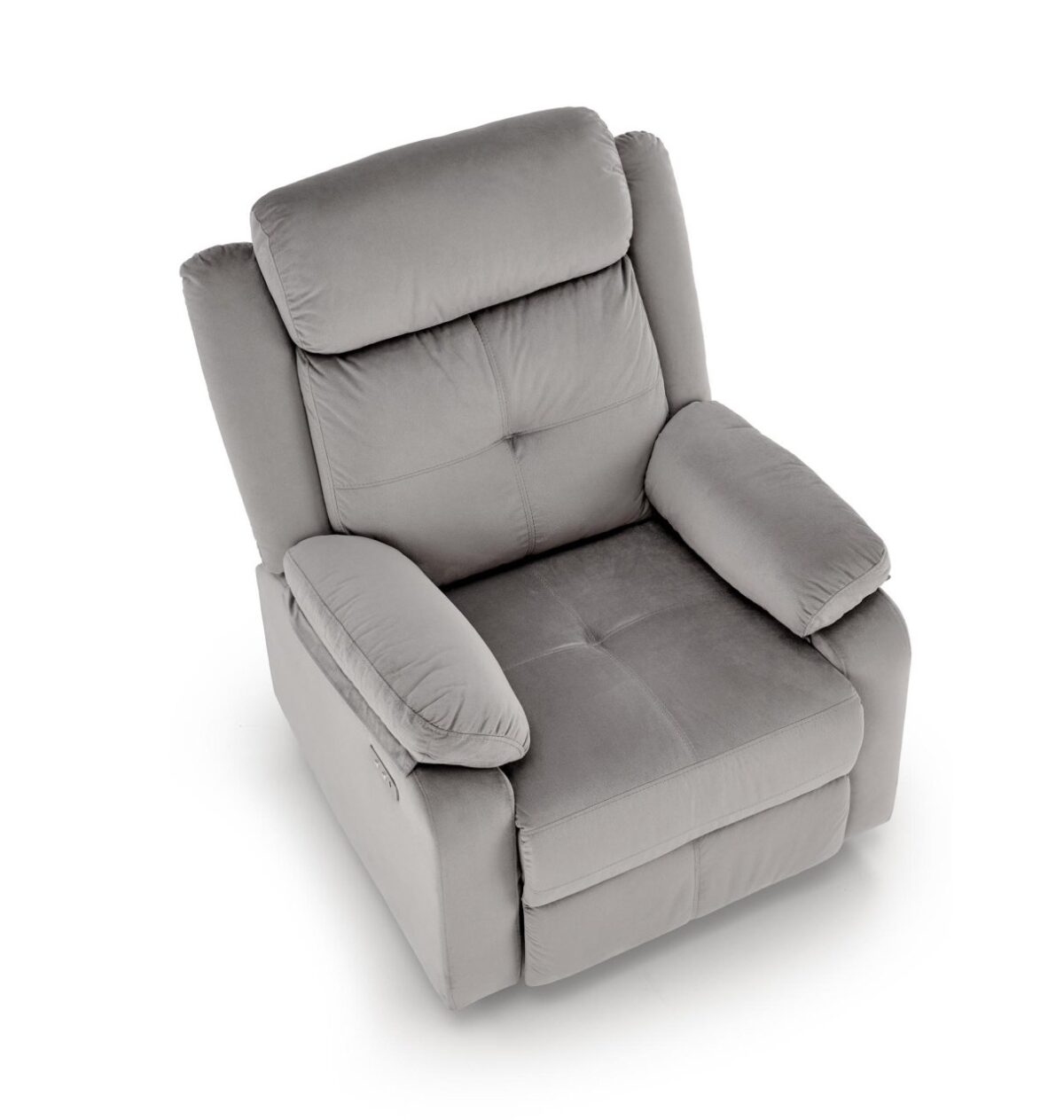 Poltrona reclinabile Loris in tessuto grigio - H105 cm - immagine 5