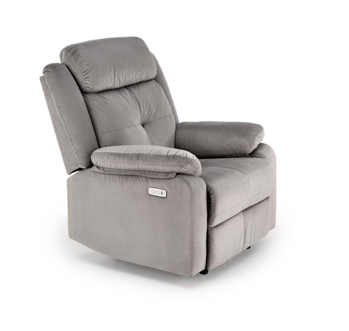 Poltrona reclinabile Loris in tessuto grigio - H105 cm - immagine 8