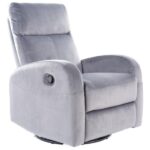 Poltrona reclinabile Olimp in velluto grigio - Blu14