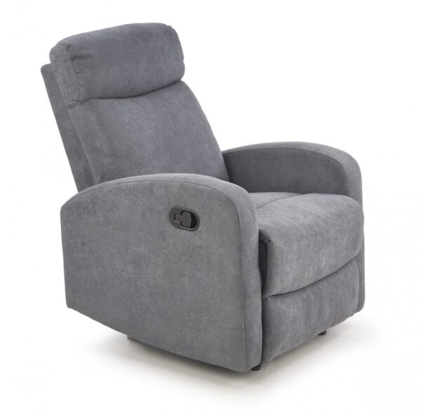 Poltrona reclinabile Oslo 1S in tessuto grigio scuro H100 cm
