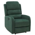 Poltrona reclinabile Pegaz in velluto verde - Blu78 - H102