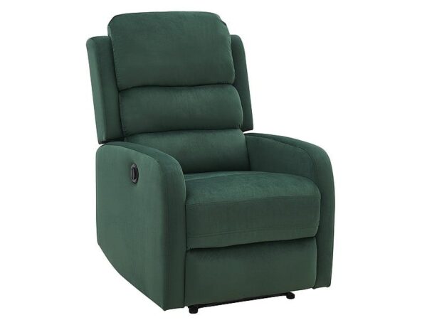 Poltrona reclinabile Pegaz in velluto verde - Blu78 - H102