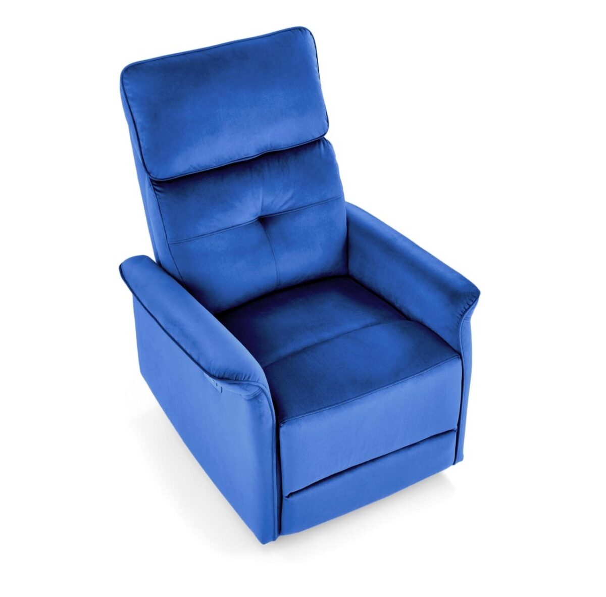 Poltrona reclinabile Semir in velluto blu navy - H108 cm - immagine 2