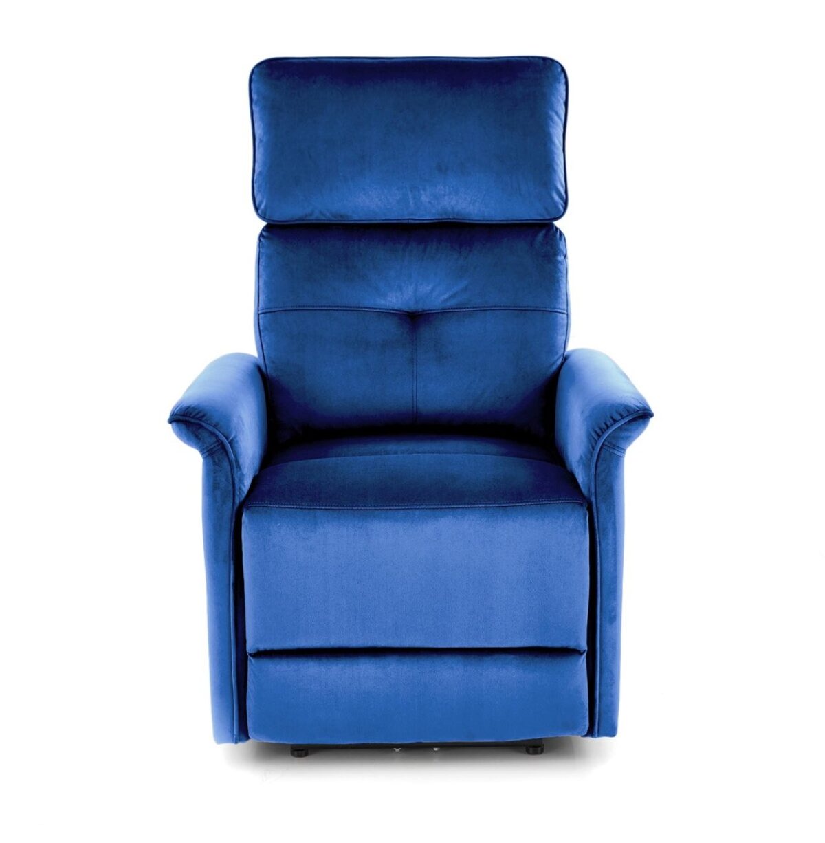 Poltrona reclinabile Semir in velluto blu navy - H108 cm - immagine 5