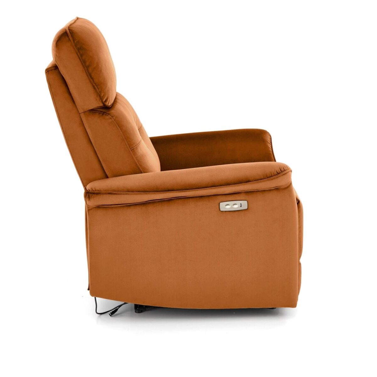 Poltrona reclinabile Semir in velluto cannella - H108 cm - immagine 6