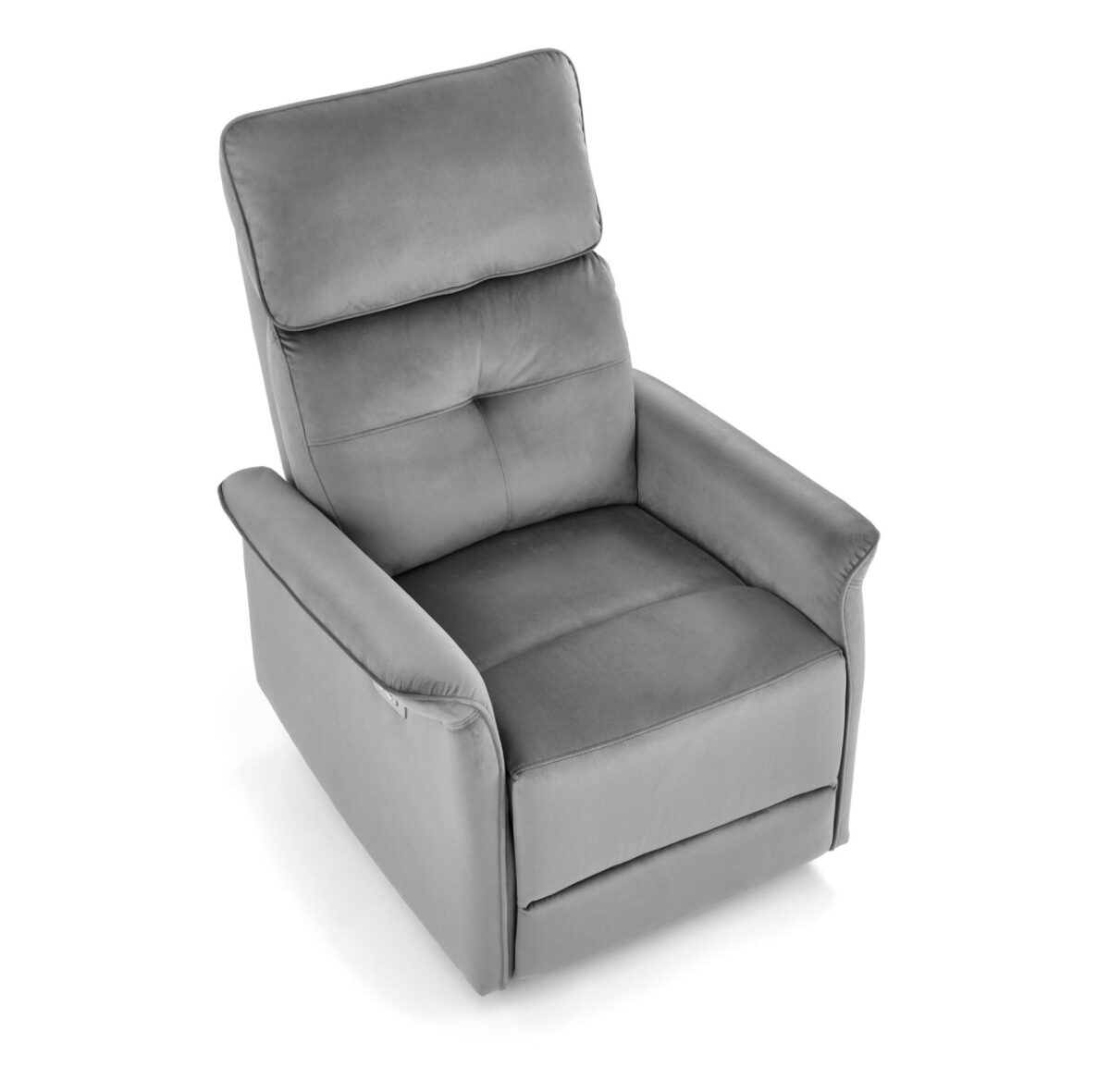 Poltrona reclinabile Semir in velluto grigio - H108 cm - immagine 3