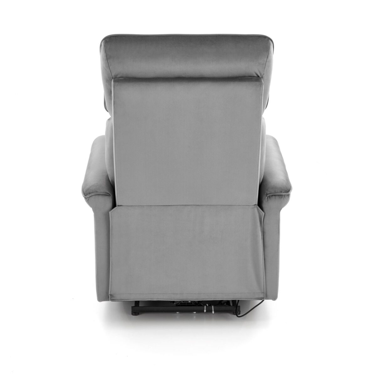 Poltrona reclinabile Semir in velluto grigio - H108 cm - immagine 4
