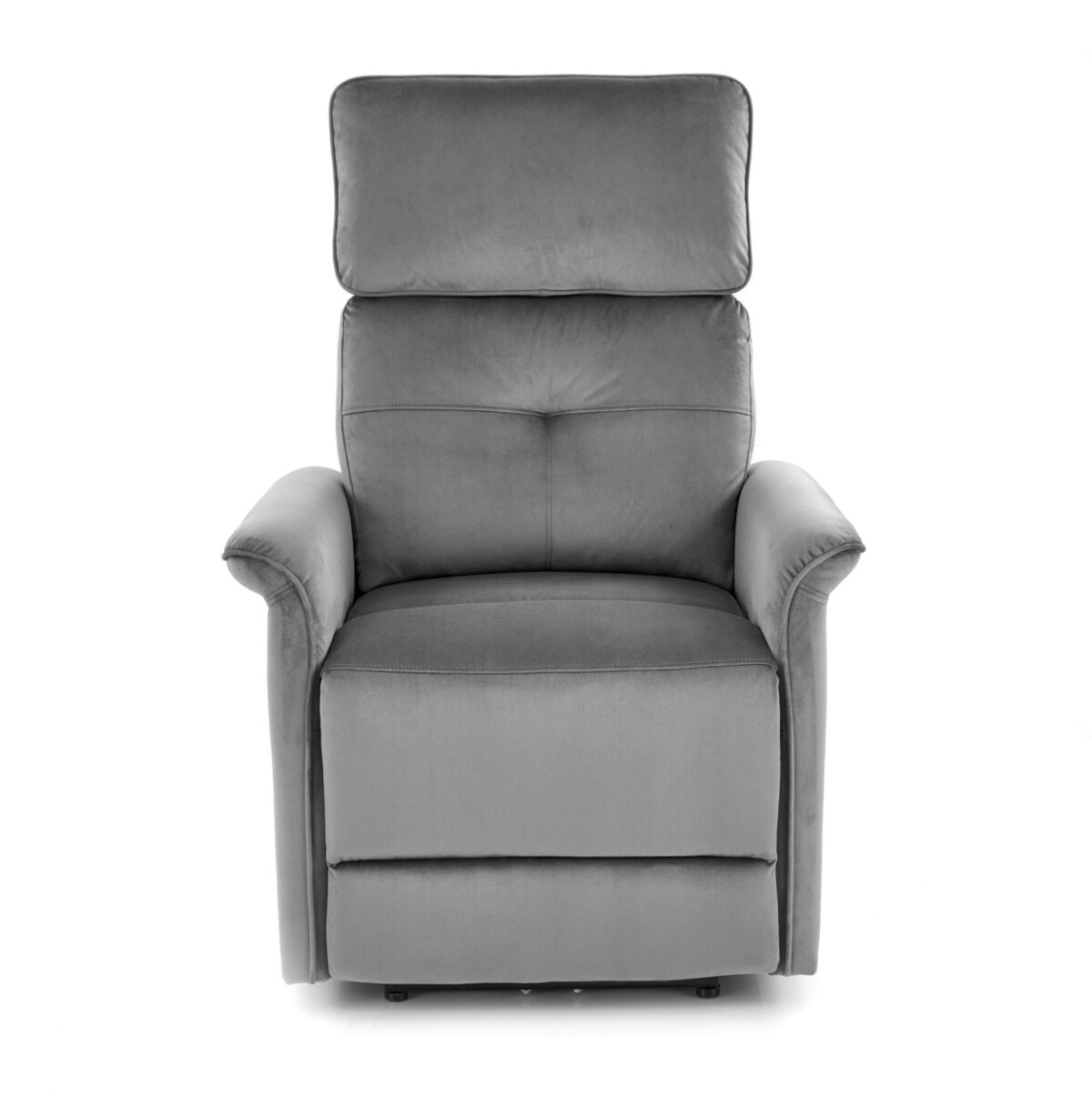Poltrona reclinabile Semir in velluto grigio - H108 cm - immagine 12
