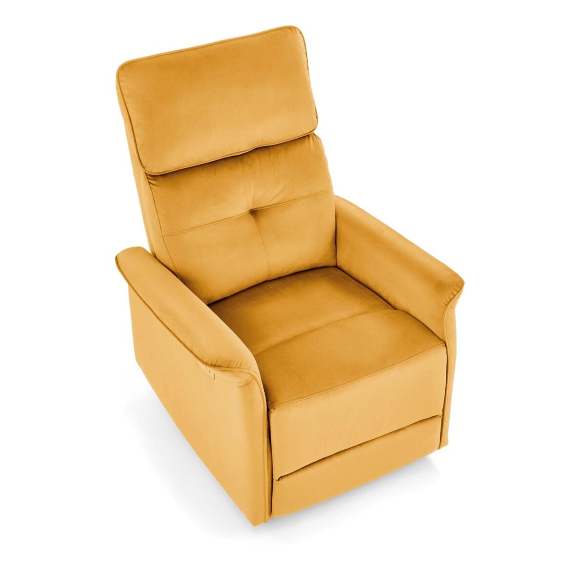 Poltrona reclinabile Semir in velluto senape - H108 cm - immagine 2