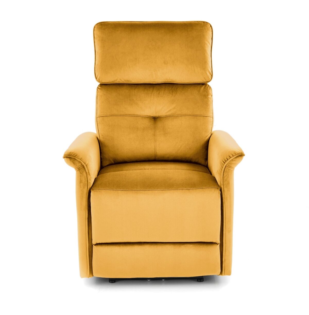 Poltrona reclinabile Semir in velluto senape - H108 cm - immagine 5