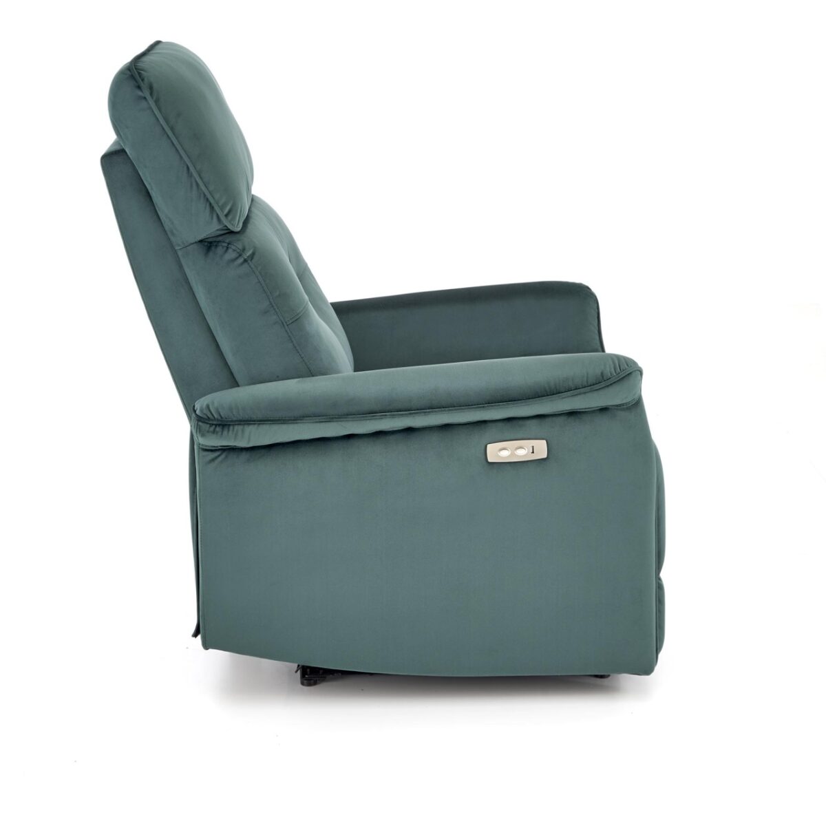 Poltrona reclinabile Semir in velluto verde - H108 cm - immagine 6