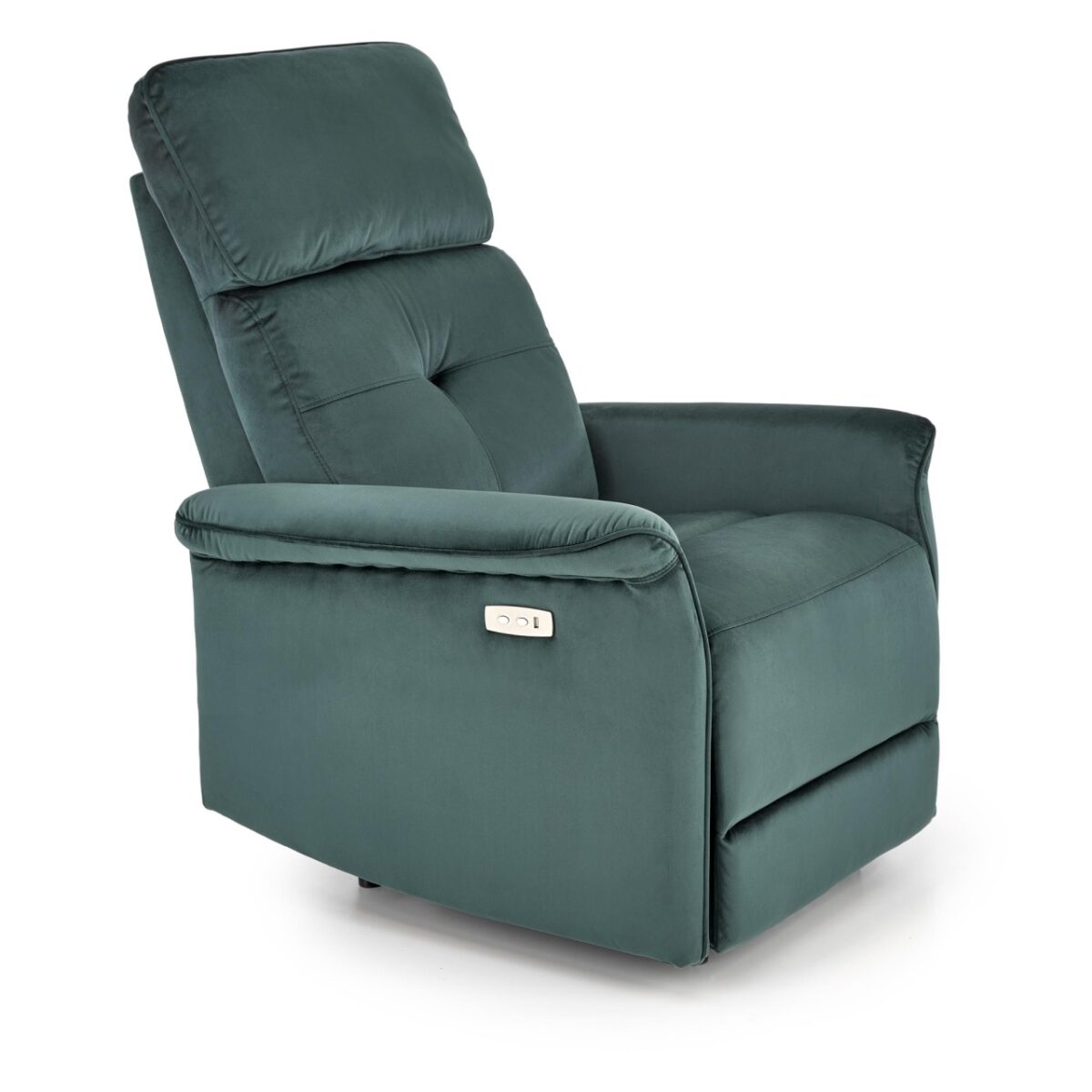 Poltrona reclinabile Semir in velluto verde - H108 cm - immagine 7
