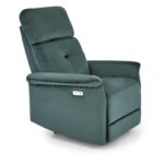 Poltrona reclinabile Semir in velluto verde - H108 cm