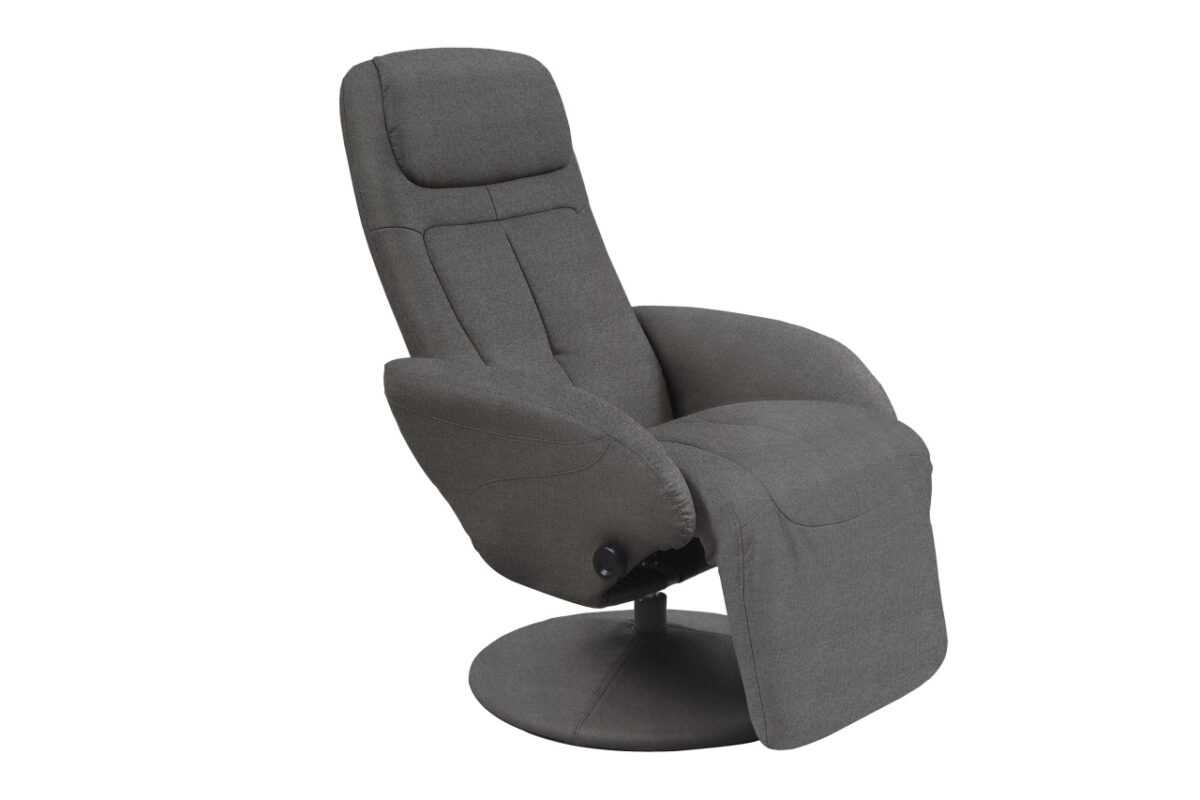 Poltrona reclinabile in tessuto Optima 2 grigio scuro - H 84-101 cm - immagine 2