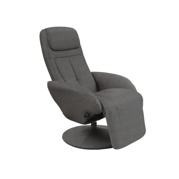 Poltrona reclinabile in tessuto Optima 2 grigio scuro - H 84-101 cm