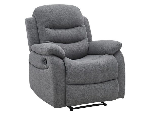 Poltrona reclinabile imbottita Neron in grigio - H101