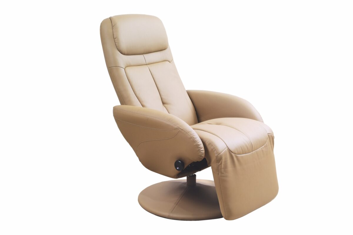 Poltrona reclinabile imbottita Optima beige - H 84-101 cm - immagine 3
