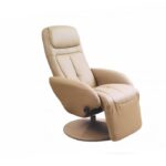Poltrona reclinabile imbottita Optima beige - H 84-101 cm
