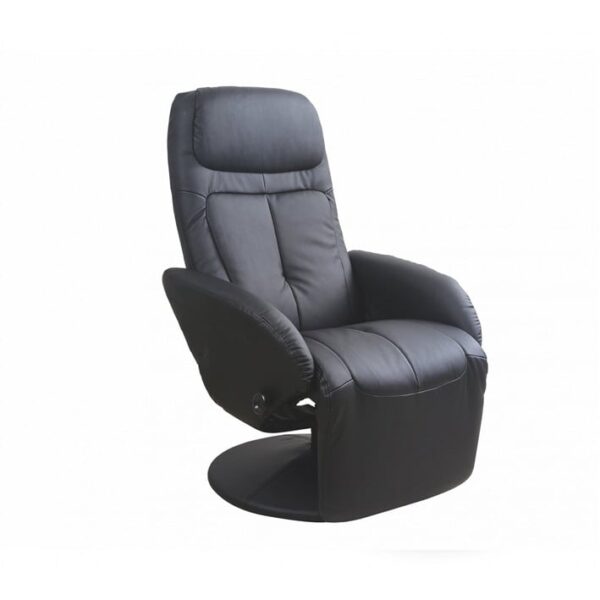 Poltrona reclinabile imbottita Optima nero - H 84-101 cm