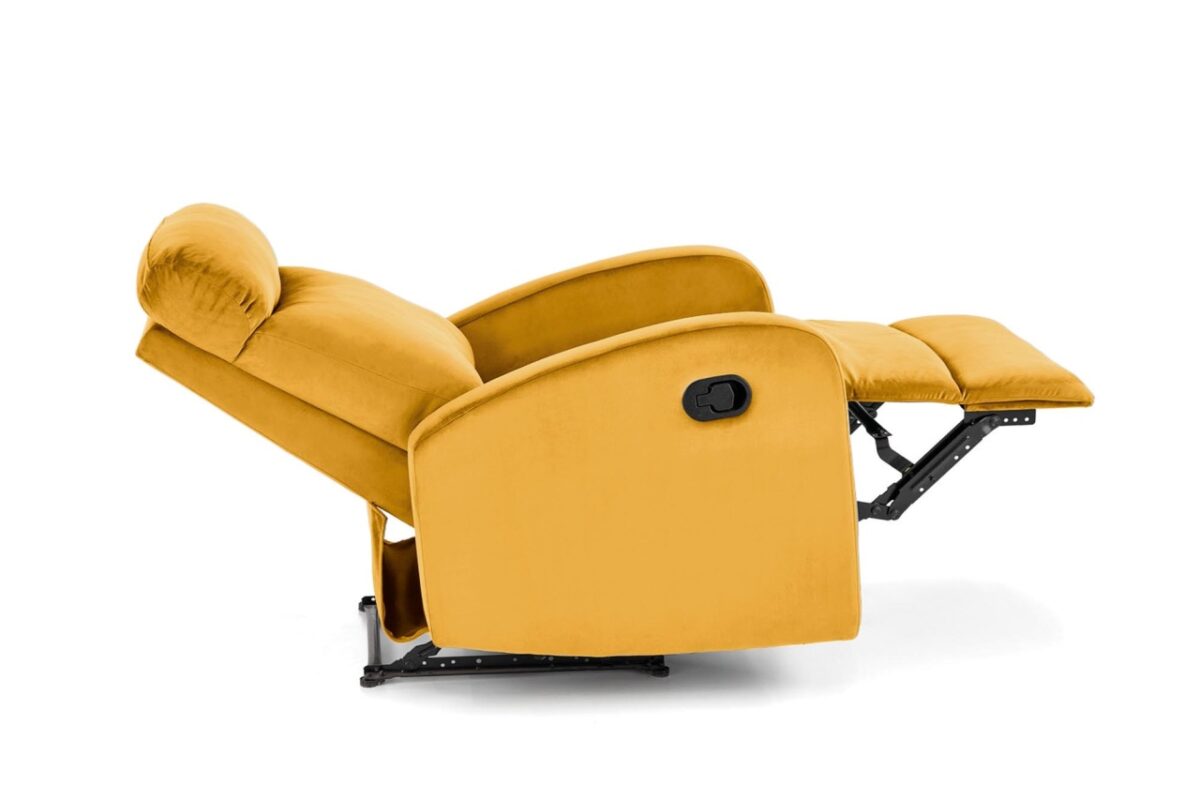 Poltrona reclinabile Wonder in senape - H98 cm - immagine 11