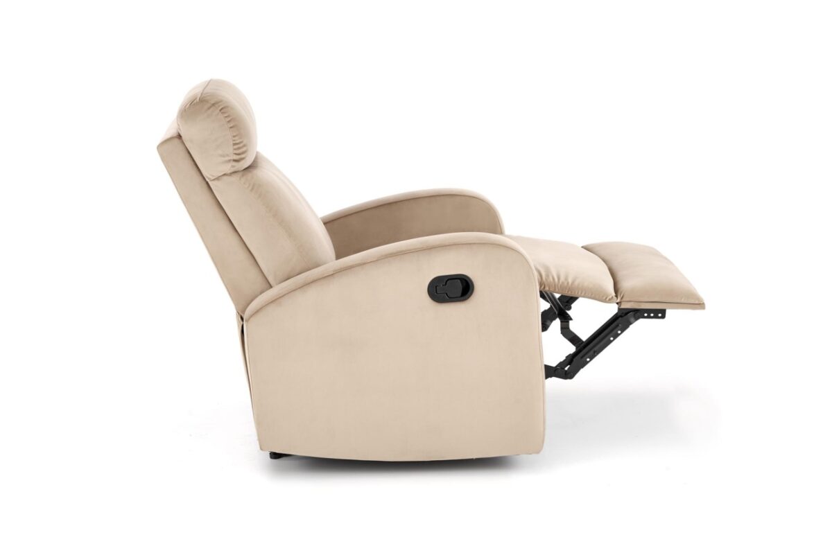Poltrona reclinabile Wonder in velluto beige - H98 cm - immagine 13