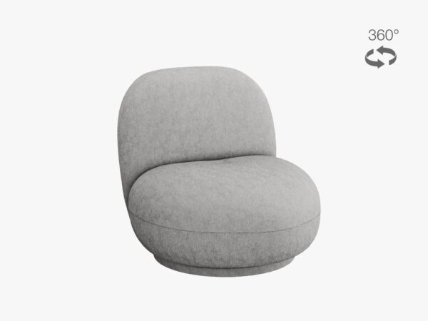 Poltrona girevole Chuck in ciniglia - L77 cm