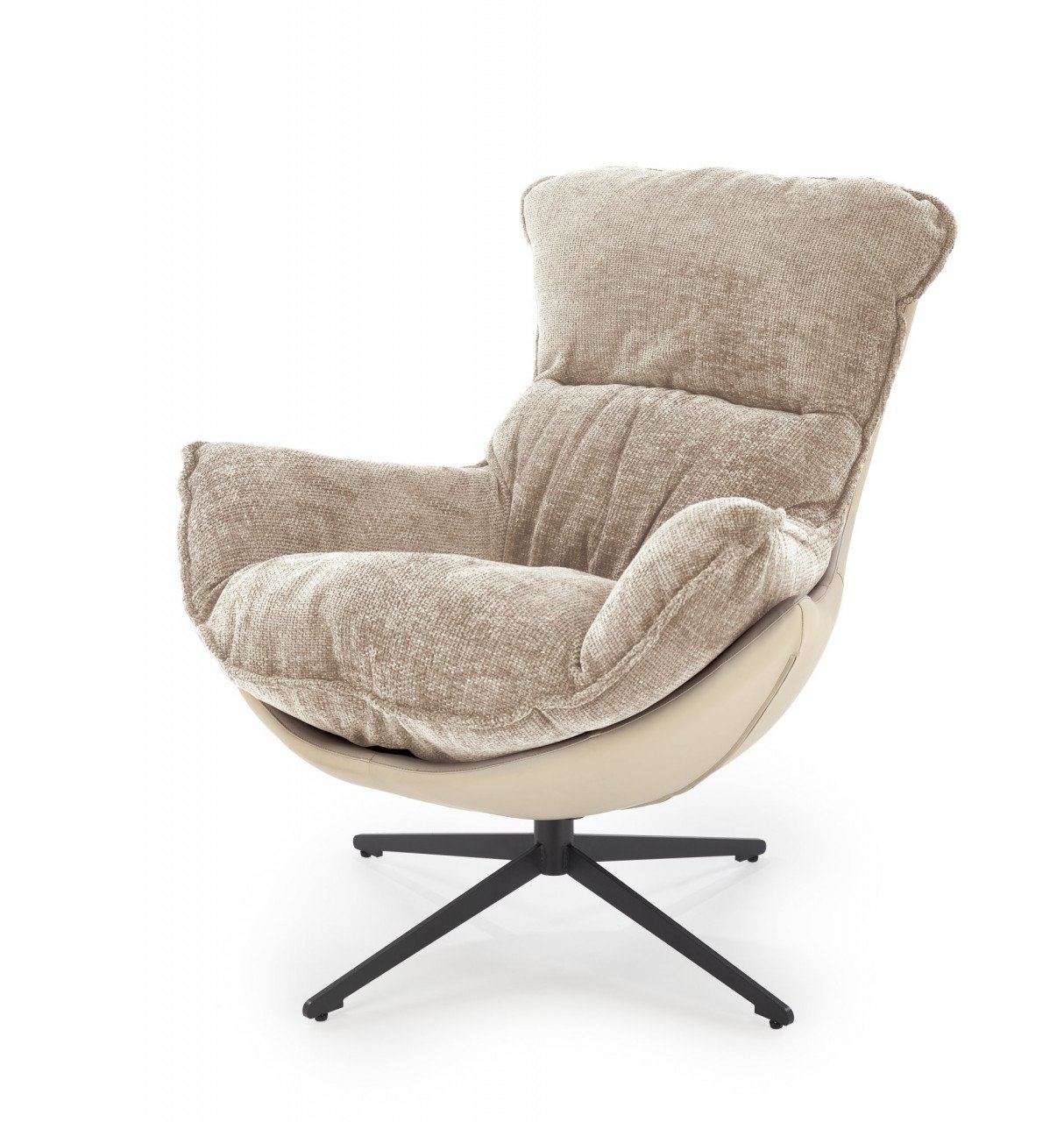 fotoliu-rotativ-lobster-stofa-bej-h92-cm100480 Poltrona girevole Lobster in tessuto beige - H92 cm - immagine 1