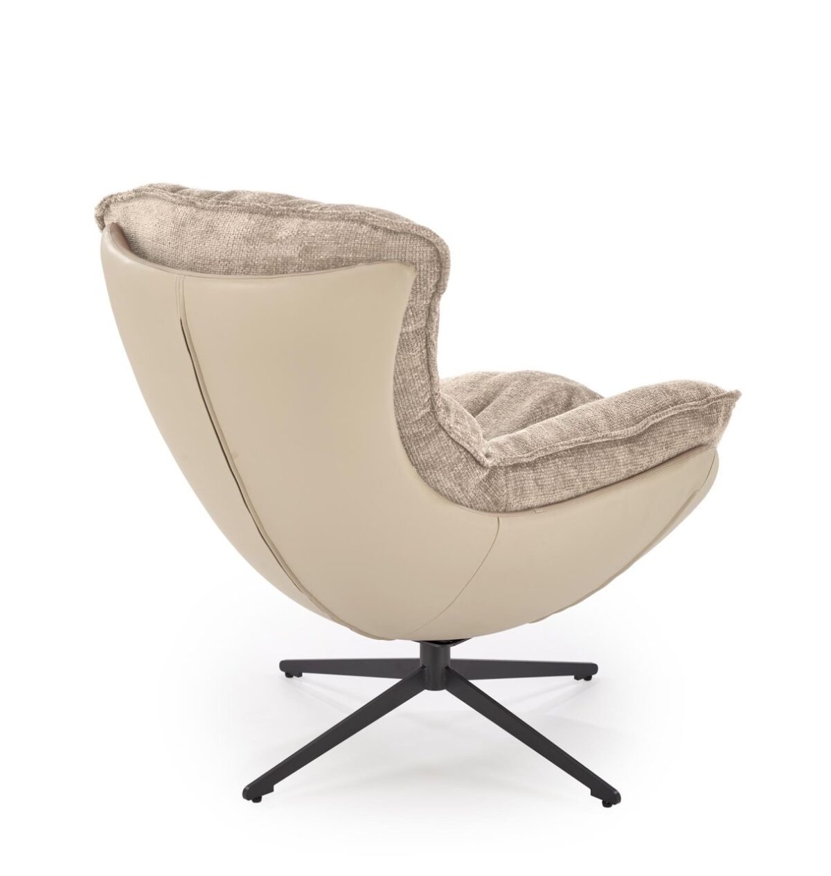 Poltrona girevole Lobster in tessuto beige - H92 cm - immagine 5