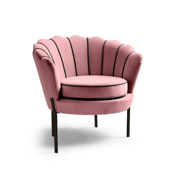 Poltrona imbottita Angelo in rosa