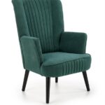 Poltrona imbottita Delgado in velluto verde - H100 cm